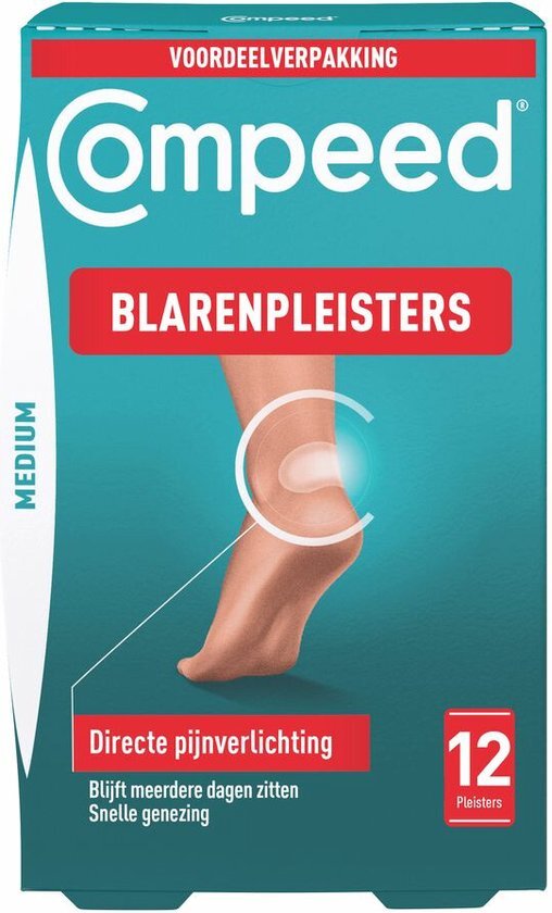 Compeed Blarenpleisters medium - Blarenpleisters - blarenpleisters bieden directe pijnverlichting, snellere genezing - 12 stuks