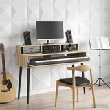 vidaXL - Studiobureau - Sonoma Eiken - 110 x 42,5 x 36 cm - Bewerkt hout