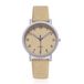 LGT JWLS LGT Quartz horloge zilverkleurig met beige leren band en beige wijzerplaat