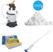 WAYS - Entretien piscine - Pompe de filtration 3028 l/h & 12 filtres Type II & WAYS Brosse de nettoyage