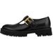 Moschino Mary Jane en cuir de veau brillant boucle métallique noir taille : 35