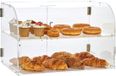 Vevor 2-Laags Gebaksvitrine, CommerciëLe Bakkerijvitrine 558 X 356 X 356 Mm, Acrylvitrine met Stevige Dubbele Scharnieren, Bakkerij-Patisserievitrine voor Donutbagels, Cakes, Koekjes Enz