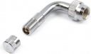 HBM Haakse ventiel Nippel - Zilver - Staal - Auto/Schrader - 10g