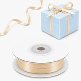 Decoraparty Lint crème 3 mm satijnen lint 50 meter