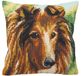 Collection d'Art Lassie - Hond kruissteekkussen, katoen, meerkleurig, 40x40cm