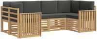 vidaXL Ensemble de canapé d'extérieur 6 pièces blanc et anthracite polyester