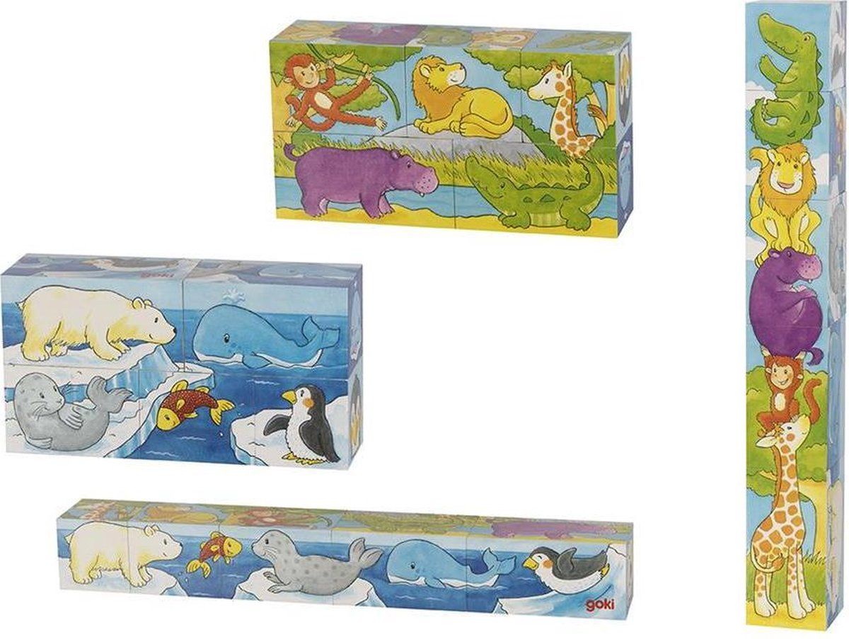 Goki Safari and Artic , cube puzzle - 4013594576864