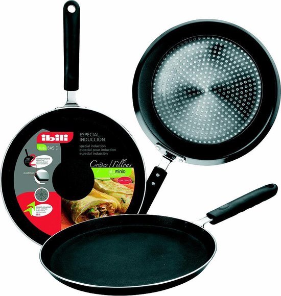 Ibili Crêpes-pan Indubasic 28 cm, kunststof, zwart