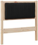 vidaXL - Gestoffeerd hoofdbord - Bruin - 75 cm - Massief grenenhout