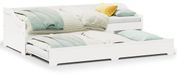 vidaXL Slaapbank met onderschuifbed zonder matras IRUN 90x200 cm blanc