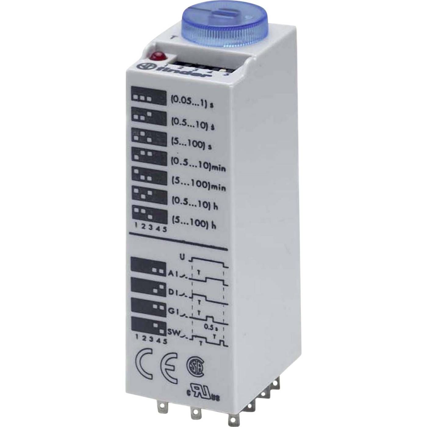 Finder 85.03.8.240.0000 Tijdrelais 240 V/AC 1 stuk(s) Tijdsduur: 0.05 - 360000 s 3x wisselcontact