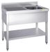GOLDINOX RVS spoelbak 1400x600 mm met 1 bak aan de rechterkant en een afdruiprek aan de linkerkant, PREMIUM
