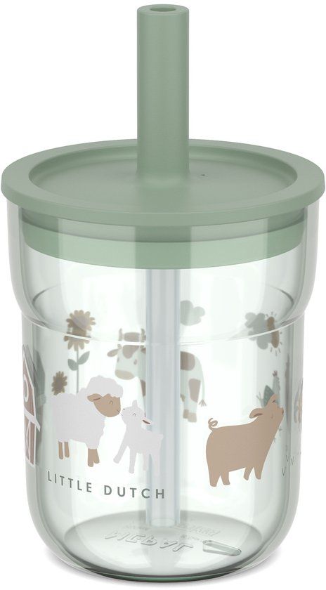 Mepal Mio Kinderbeker met rietje Little Dutch - 250 ml - Little Farm