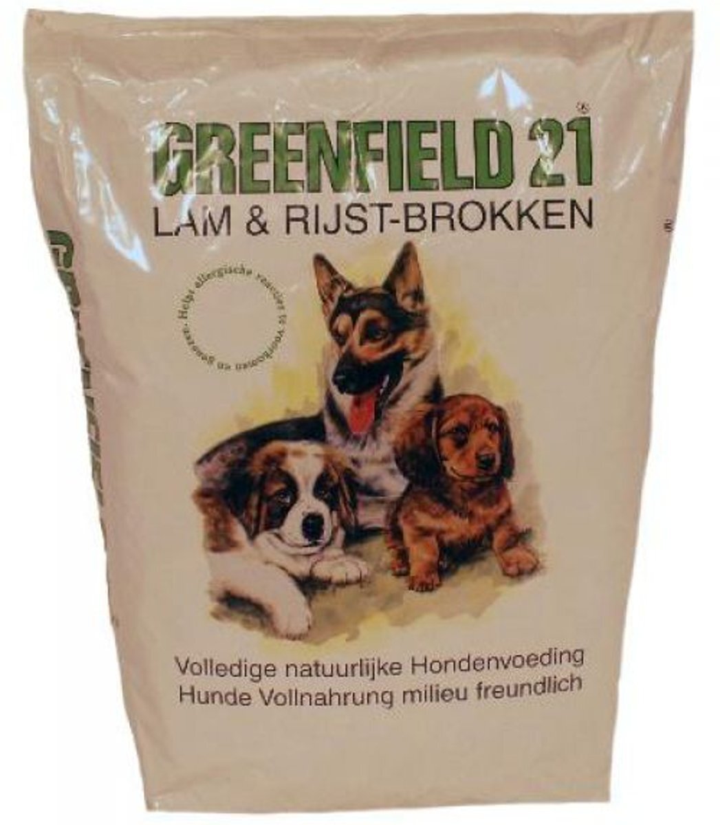 Greenfield 21 Adult Brokken - Lam & Rijst - Hondenvoer - 10 kg