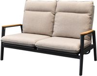 AVH-Collectie Alzano 2-zitsbank zand rope aluminium antraciet
