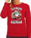 Bellatio Decorations Northpole Foute Kerst sweater / kersttrui roulette rood voor dames - S