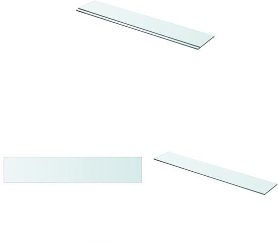 vidaXL Schappen 2 st 70x12 cm glas transparant