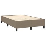 VidaXL Boxspring met Matras en LED Stof Taupe 120x200 cm