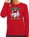 Bellatio Decorations Foute Kersttrui/Sweater Dames - IJskoud Bier - Rood - Christmas Beer XL