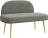vidaXL - Banc - rembourré - avec - dossier - Gris clair - 110 - x - 60 - x - 76 - cm