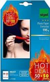 Sigel inkjet fotopapier - Everyday plus - 10x15cm - hoogglanzend - 195 grams - 50 vel + 50 vel gratis