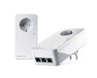 devolo 8549 LAN Powerline-adapter, driedubbele starterkit Magic 2 LAN - tot 2400 Mbps, 3x Gigabit LAN-verbinding, ideaal voor gaming, thuiskantoor, dLAN 2.0, wit
