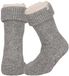 Apollo Huissloffen - dames - schapenwol - slofsokken - grijs - fleece gevoerd 39-42