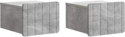 vidaXL Muurbevestigde Nachttafel 2 st Betongrijs 33 x 34,5 x 24 cm