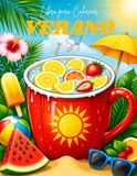 Libro para Colorear Verano y Sol: 40 diseños veraniegos sencillos, fáciles y divertidos para adultos y personas mayores; incluyen diseños grandes para un mayor disfrute y relajación.
