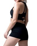 Goat Union Nachtelijke menstruatie shorts voor dames, 5,1 cm absorberende slaapperiode boyshorts Heavy Flow, Zwart, L