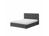 Lit avec coffre de rangement 160x200cm velours gris foncé