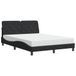 vidaXL Lit avec matelas, noir, velours