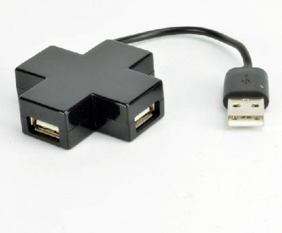 MCL USB2-MX104/N interface hub USB 2.0 480 Mbit/s Zwart