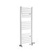 Hudson Reed Sèche-serviettes courbe Dual Fuel / Hybride Blanc | 120cm x 50cm - Incl. élément chauffant 600W, té et robinets de radiateur