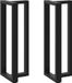 Pieds de table de bar 2 pcs forme T 50x35x(110-111) cm acier noir