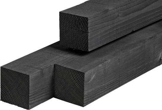 Tuingigant Paal - Zwart geïmpregneerd douglas - 15 x 15 cm - 300 cm