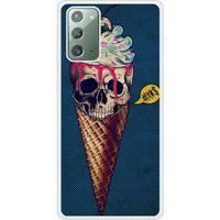 Samsung Bedrukt siliconen hoesje compatibel met Galaxy Note 20 Ice cream skull blue