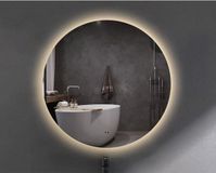 Merkloos Ronde badkamerspiegel 40cm met LED verlichting en touch schakelaar - Merkloos