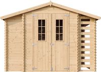 Timbela M389C+M389G - Houten tuinhuis-brandhoutschuurtje - 5,41 m² - 206x328xH224 cm - met vloer