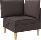 vidaXL Sofa Stof Donkerbruin
