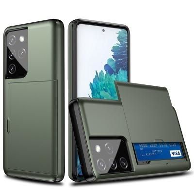 JVS Products Galaxy S20 Back Cover Hoesje - Pasjeshouder - Shockproof - TPU - Hardcase - Groen