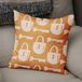 Bonamaison Decoratieve kussenhoes oranje en gebroken wit, 43x43 cm