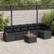 Maison Exclusive - Salon de jardin, 7 pièces, en résine tressée noire