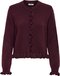 JDY Jacqueline de Yong Vest Jdyletty L/s On Frill Cardigan Knt 15363485 Maroon Banner/melange - XL