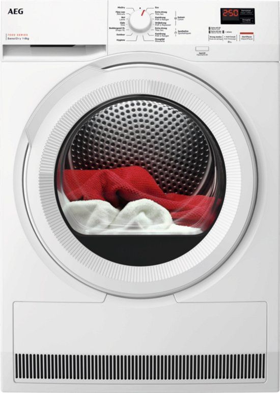 AEG TR78AK12B 7000 SensiDry Warmtepompdroger - 8 kg - Wit