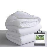 Tural - Dekbedovertrek 260 x 220 cm met aloë vera-behandeling, vezelvulling 300 g/m², zacht, ademend, Oeko-Tex-gecertificeerd (wit, bed 180 cm)