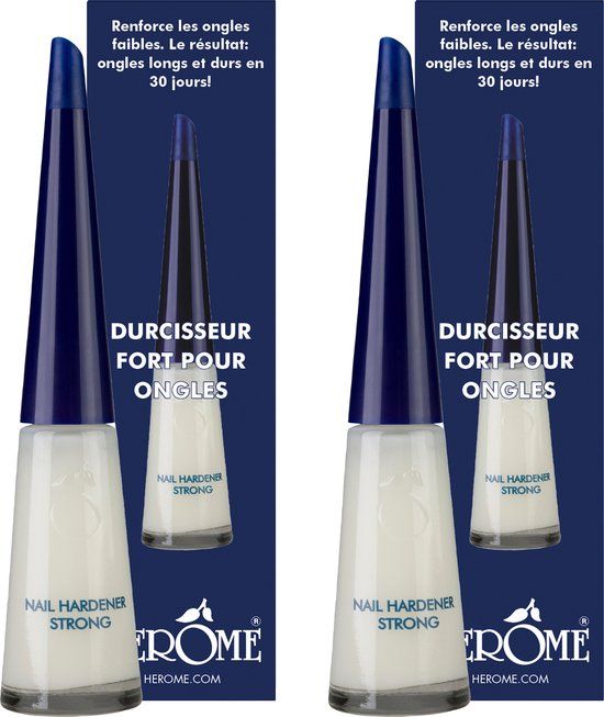 Herome 2-Pack Nagelverharder en Base Coat - Nail Hardener Strong - voor Zwakke en Gevoelige Nagels - 2x10ml