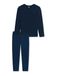 SCHIESSER Pyjama long 'Uncover' bleu / bleu nuit