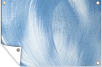 Poster de jardin - Bleu - Peinture acrylique - Design - 90x60 cm - Poster d'extérieur
