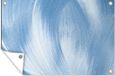Poster de jardin - Bleu - Peinture acrylique - Design - 90x60 cm - Poster d'extérieur